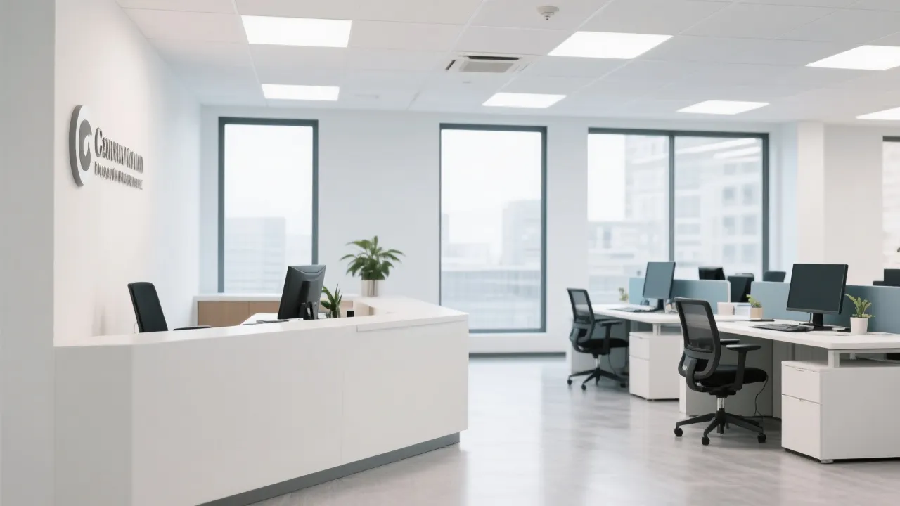 客服与办公环境示意图